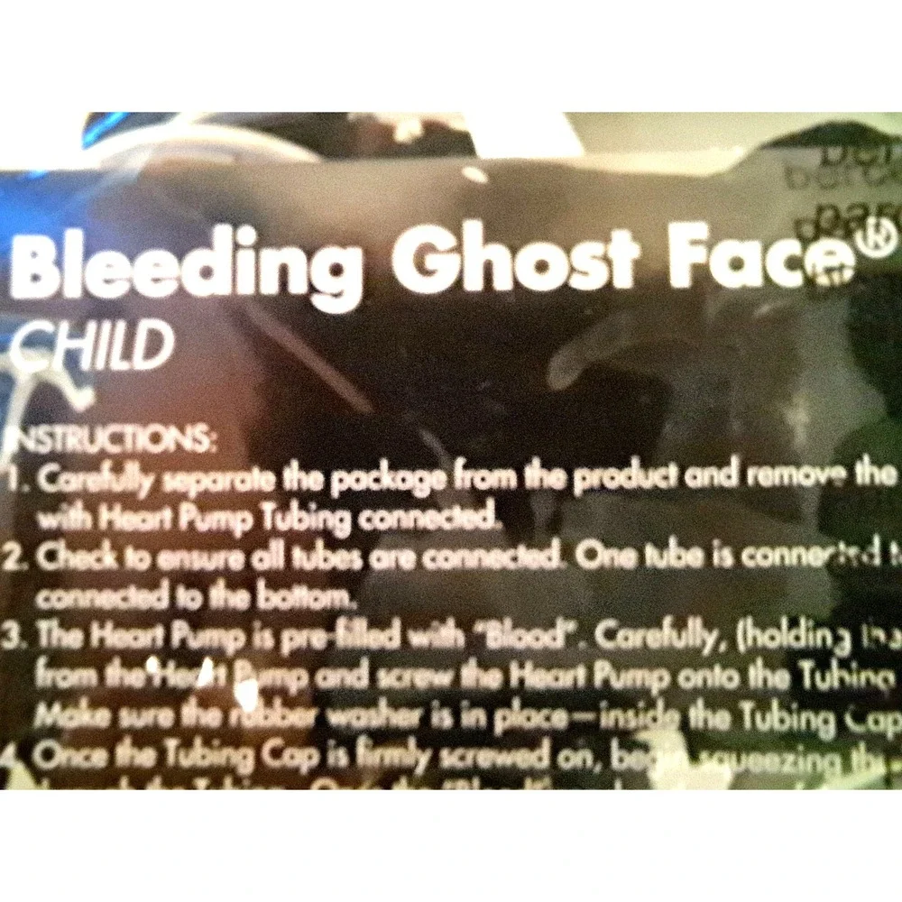 Ghost Face Bleeding Mask Costume Child Medium 8-10 Spirit Halloween Scream